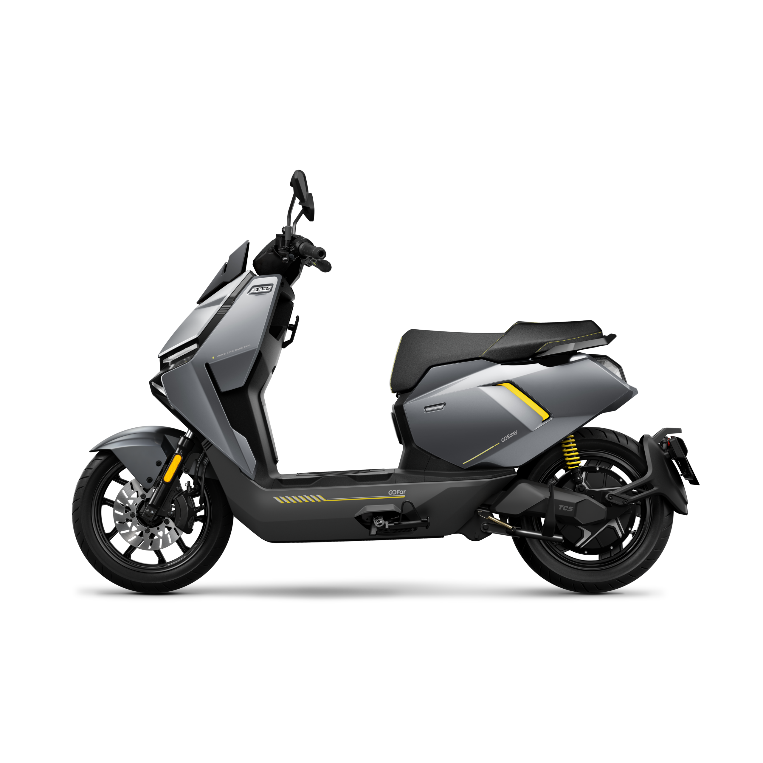 NIU FQi 500 Grau – Seitenansicht von links (90°)